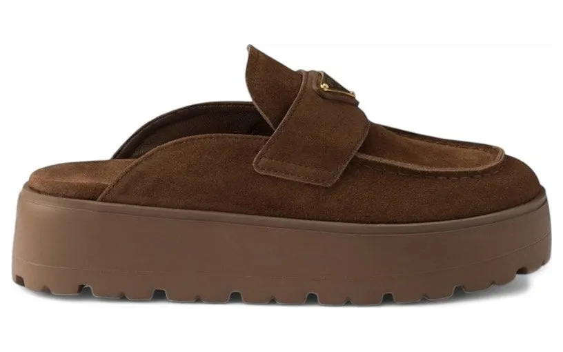 Prada Sabot Platform Mule Cacao Brown (1XZ778_054_F0324_F_045)