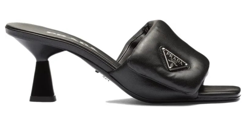 Prada Soft Padded 65mm Sandals Black Nappa Leather (1XX654_2DL8_F0002_F_065)