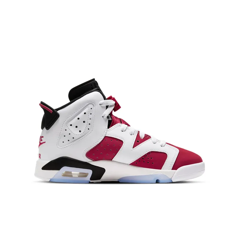 Jordan 6 Retro Carmine 2021 (GS) White/Black-Carmine (384665-106)