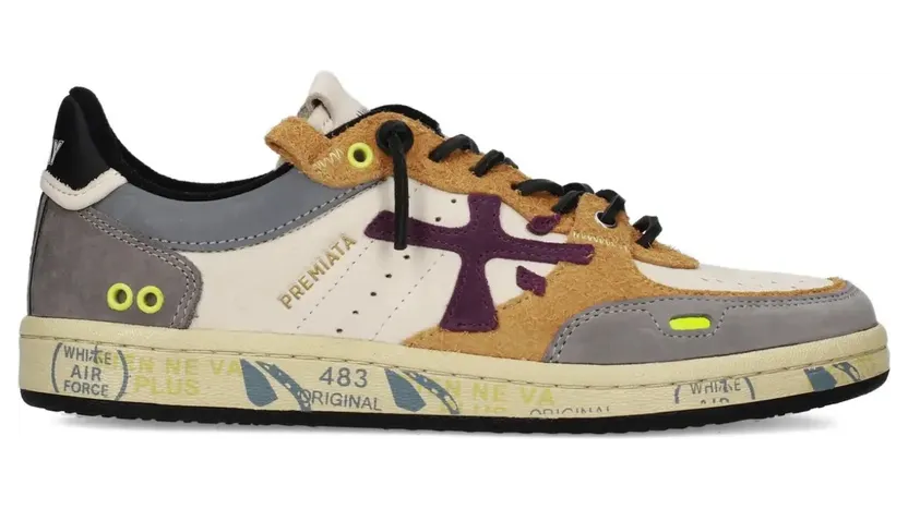Premiata Bskt Clay with vlakken – Beige (BSKTCLAYD7846)