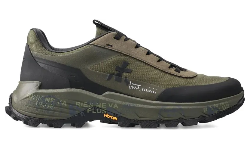 Premiata Devin mit Logo-Applikation – Green (DEVIN436)
