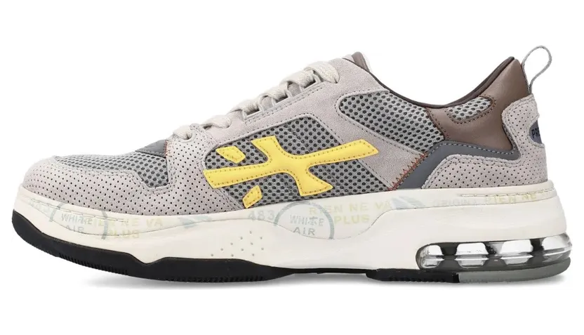 Premiata Drake mit Netzeinsatz – Grey (DRAKE432)