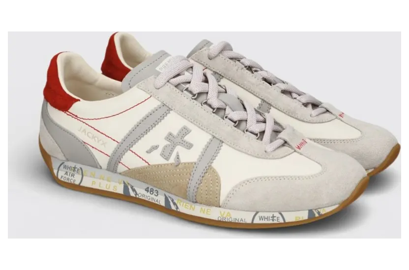 Premiata Jackyx Leather and Suede Bicolor White 1 (JACKYXD8225)