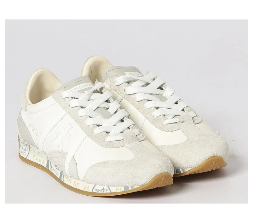 Premiata Jackyx Leather and Suede Bicolor White (JACKYXD8221)