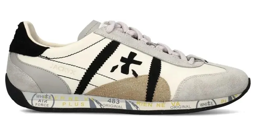 Premiata Jackyx mit Wildledereinsätzen – Nude (JACKYX8222)