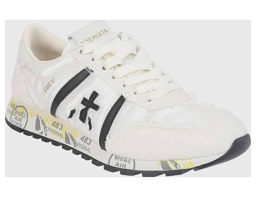 Premiata Lucy Cotton Twill and Nylon White (LUCY8139)