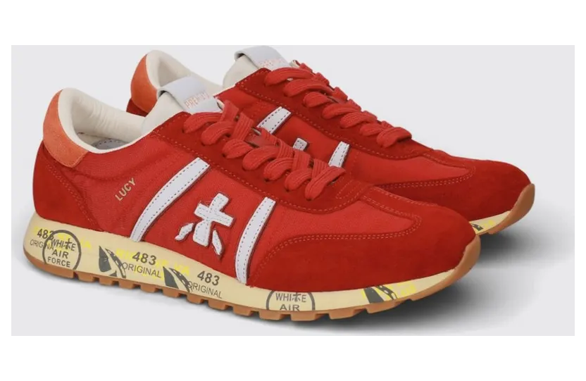 Premiata Lucy Suede and Nylon Red (LUCYD8142)