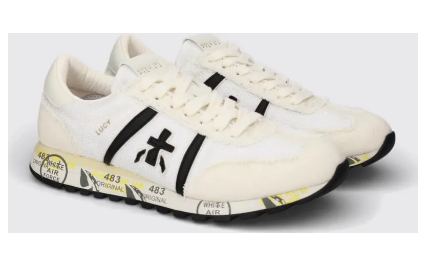 Premiata Lucy Suede and Nylon White (LUCYD8139)