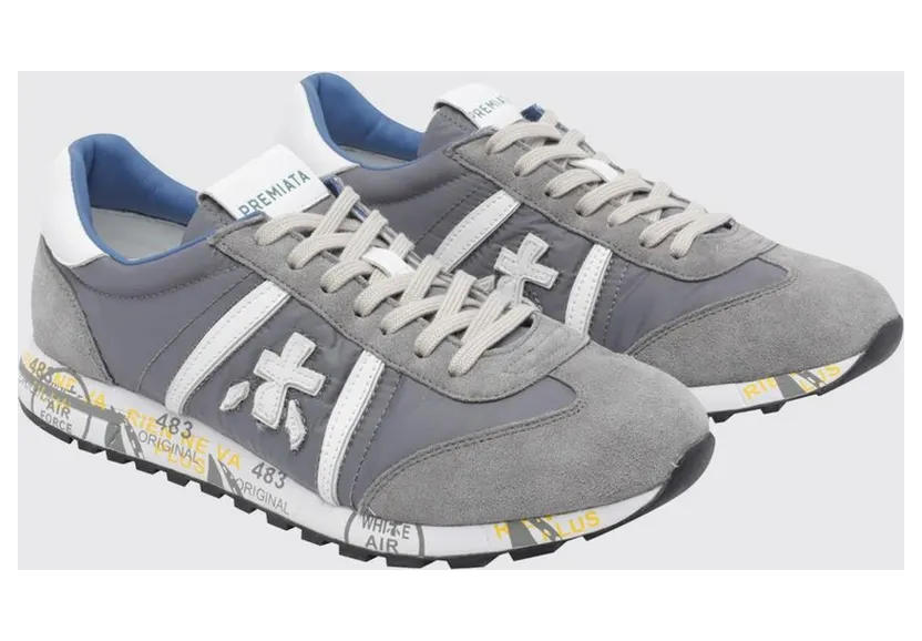 Premiata Lucy Suede And Perforated Fabric Grey (LUCYD7526)