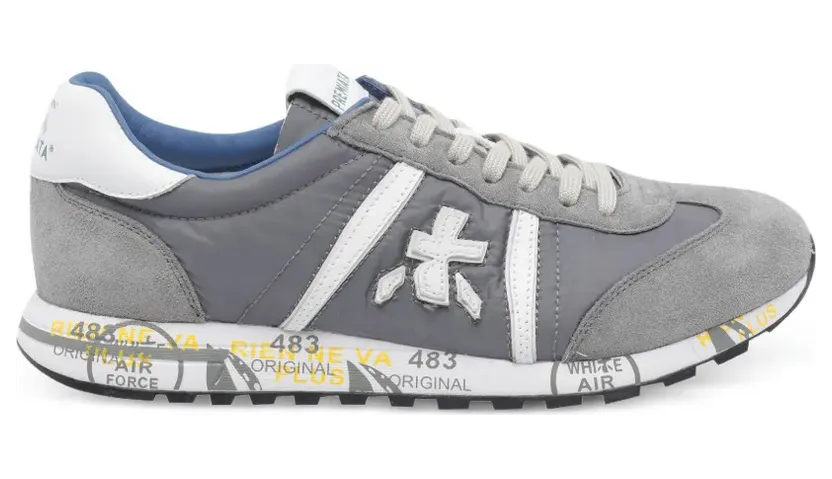 Premiata Lucy suède with logo – Grey (LUCY7526)