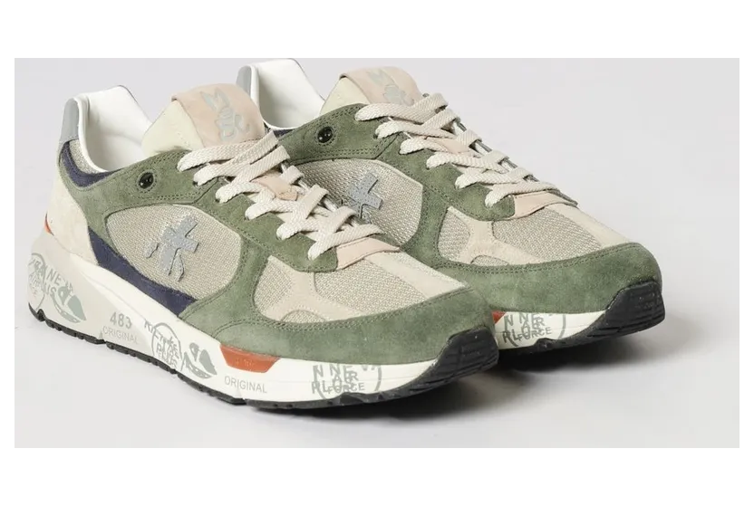 Premiata Mase Suede and Canvas Military (MASE258015)