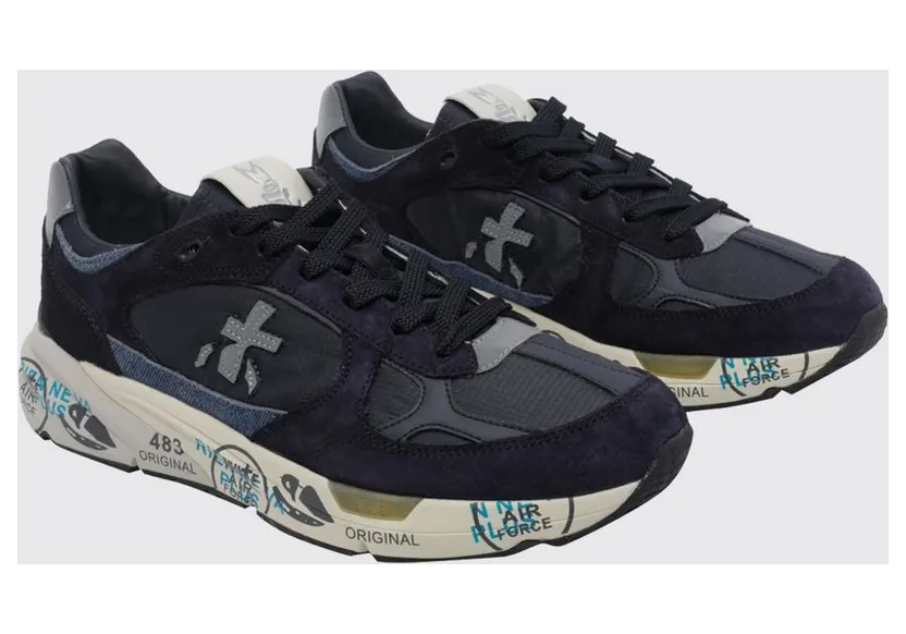 Premiata Mase Suede and Mesh Blue 1 (MASE8020)