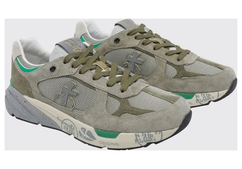 Premiata Mase Suede and Mesh Moss Green (MASE8017)