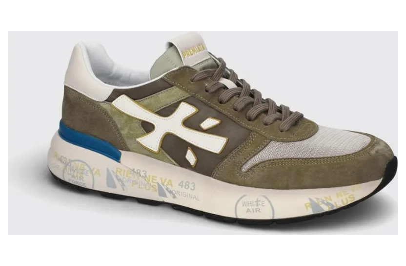 Premiata Mick Suede and Nylon Green (MICK8086)
