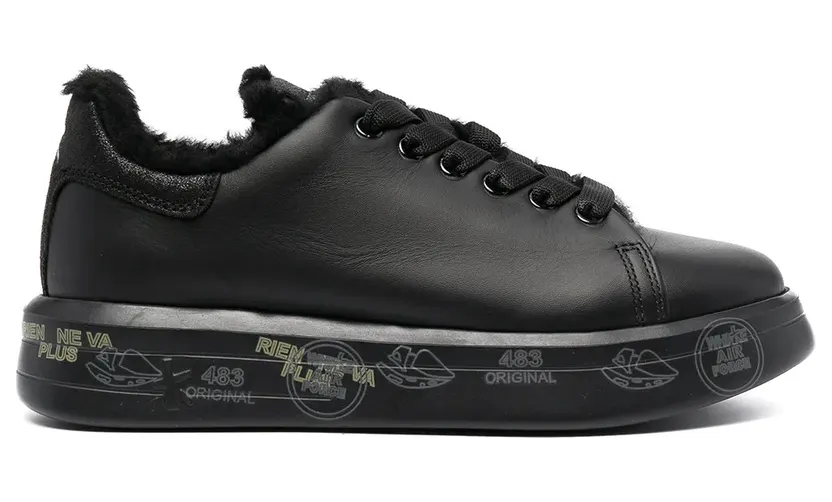 Premiata mit Shearling-Futter – Black (BELLE5074)