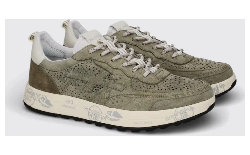 Premiata Nous Perforated Suede Green (NOUS8290)