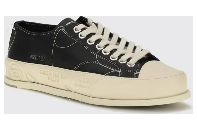 Premiata Vince Calf Leather Low-Top with Rubber Toe Black (VINCE015NERO)