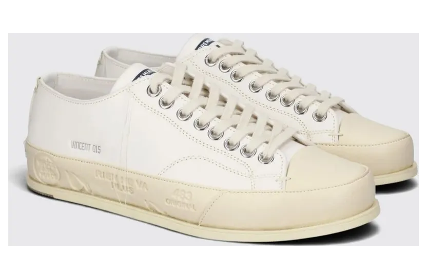 Premiata Vince Calf Leather Low-Top with Rubber Toe White (VINCE015BIANCO)