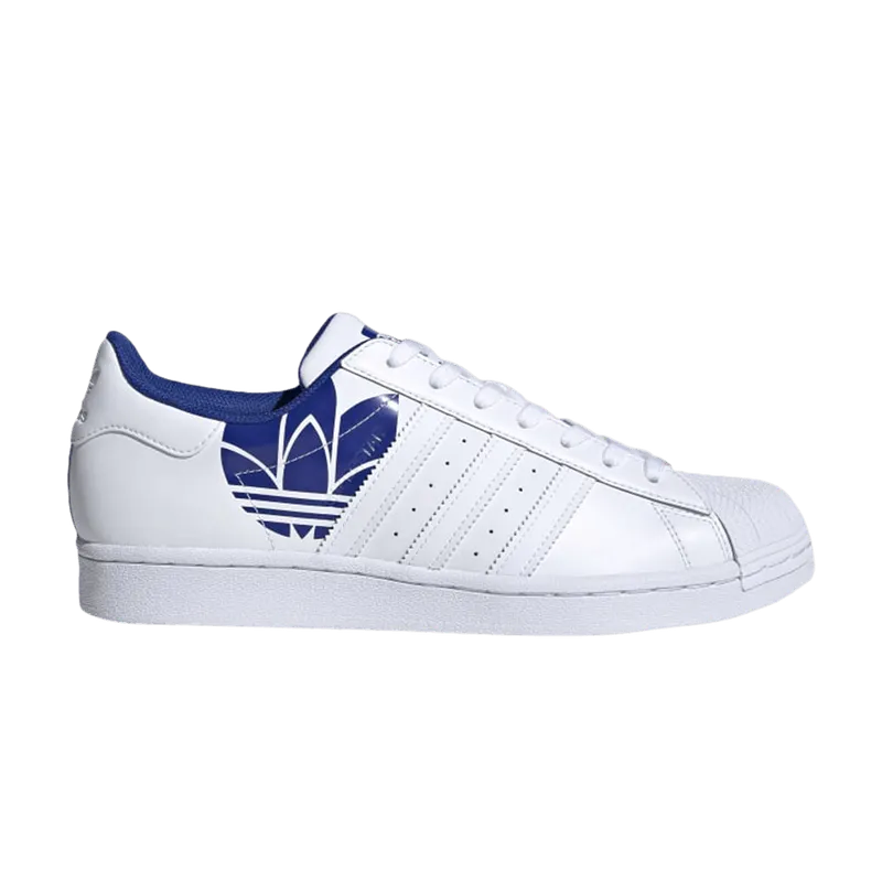 Adidas Superstar ‘Trefoil Print – Royal Blue’ Cloud White/Cloud White/Royal Blue (FY2826)