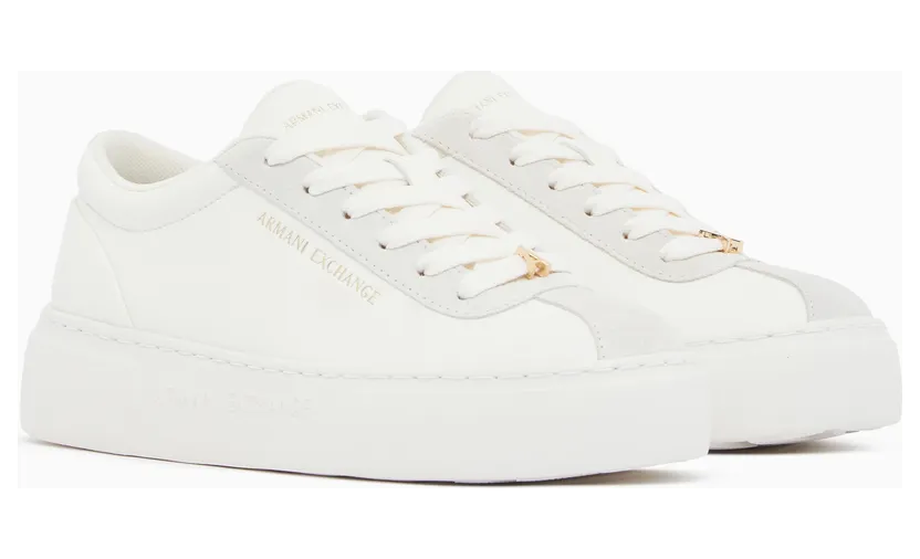 Armani Low Cut Sneakers With Suede And Tumbled Finish (XW003065-AF28674-U0011) (2)
