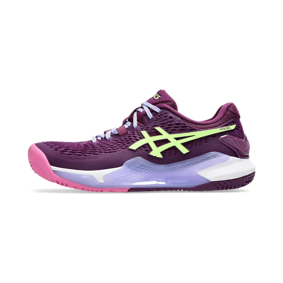 ASICS Gel-Resolution 9 Padel Deep Mauve Lime Green (1042A245-500)