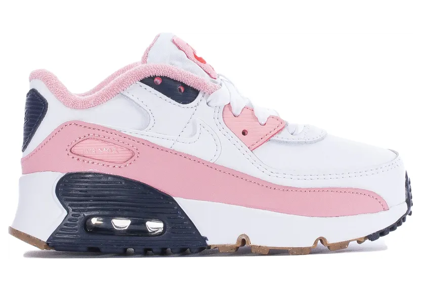 Nike Air Max 90 White Pink Glaze Navy (TD) (DB0491-100)