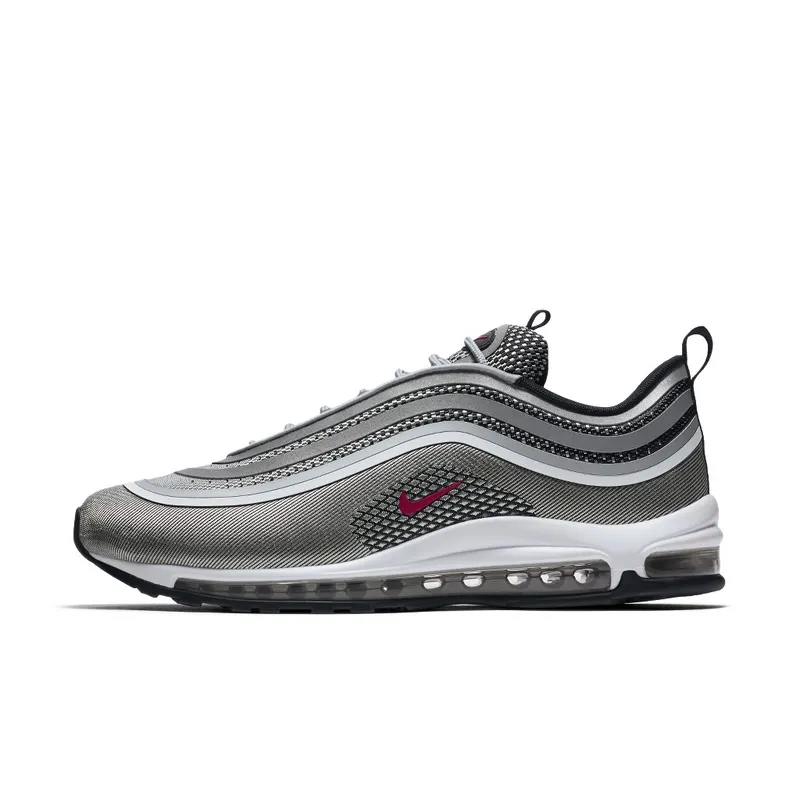 Nike Air Max 97 Ultra 17 Silver Bullet Metallic Silver/Varsity Red-Black-White (918356-003)