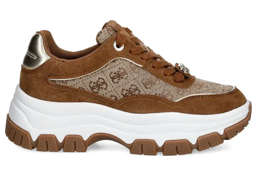 GUESS USA Berrett Sneakers mit Einsätzen – Braun (FLPBT3FAL12)
