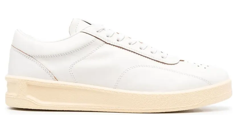 Jil Sander White Lace-Up Sneakers (J32WS0014_P2644)