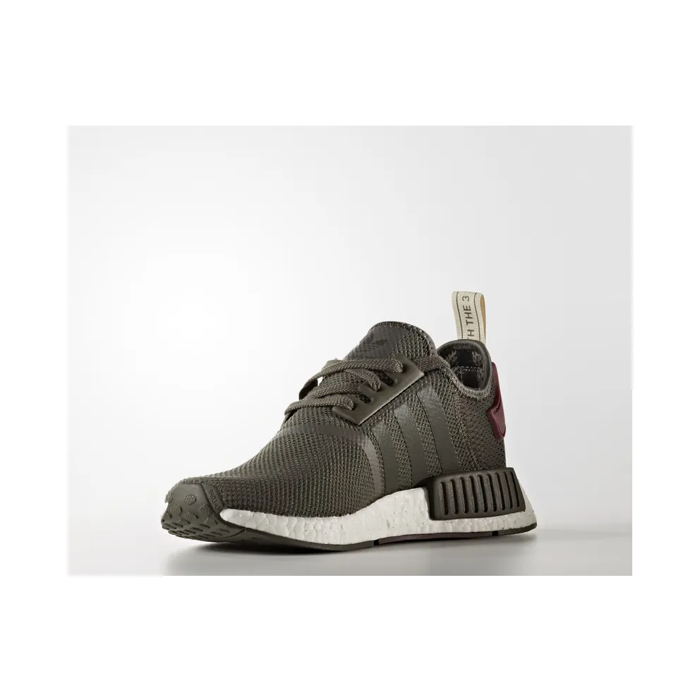 adidas NMD R1 Ultility Grey (W) Utility Grey/Utility Grey/Maroon (BA7752)