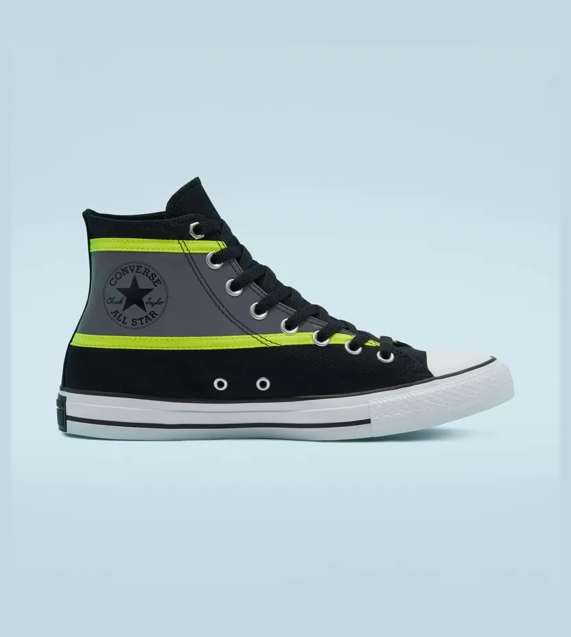 Converse Hi-Vis Chuck Taylor All Star High Top Black/lemon Venom/white (169451C)