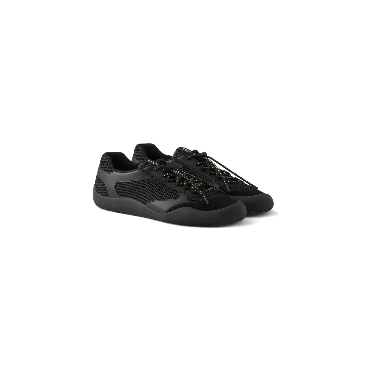 Prada Speedrock Leather and Mesh Fabric “Black” (2EE468 F G000 3ZM0 F0002) (2)