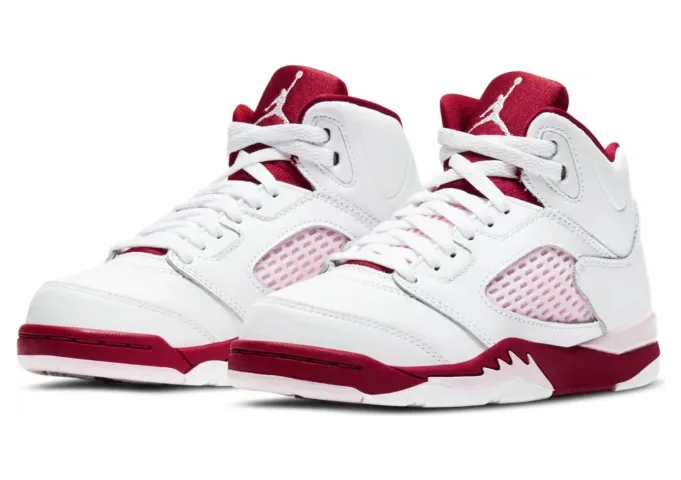 Jordan 5 Retro White Pink Red (PS)