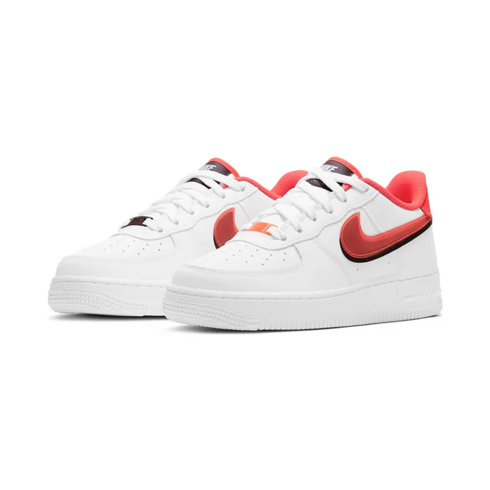 Nike Air Force 1 LV8 Double Swoosh Red Black (GS) (CW1574-101)