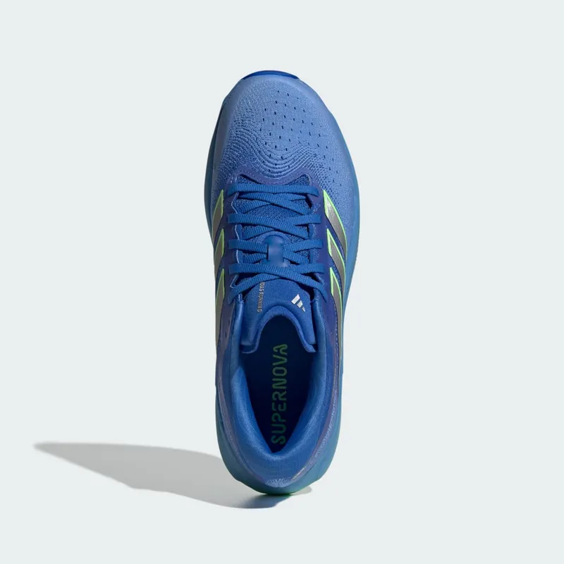 Adidas SUPERNOVA SOLUTION 3 Running Shoes Lucky Blue / Silver Metallic / Lime Burst (JR7399)