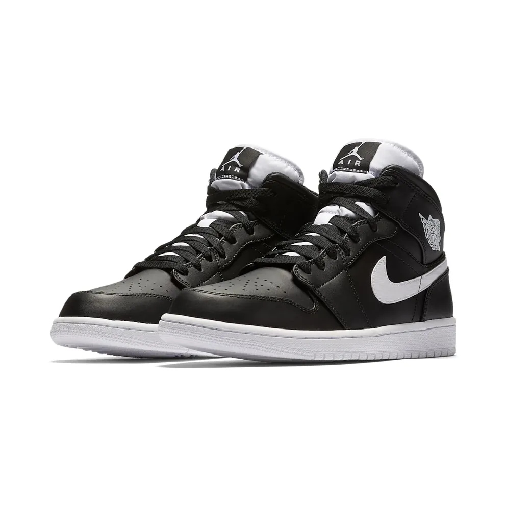 Jordan 1 Retro Mid Black White Black/White-White (554724-038)