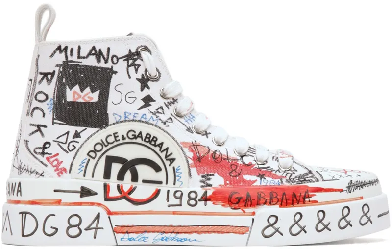 Dolce & Gabbana Multicolor Graffiti Portofino High (CS1889 AO788)