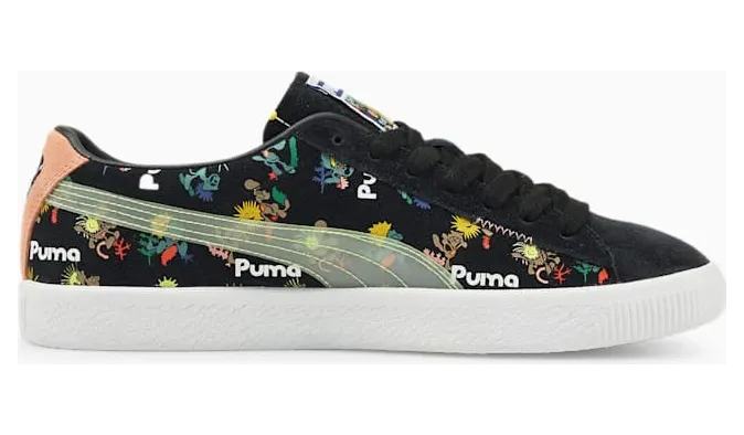 Puma Bedruckte Suede VTG Weiß/Rosa/Schwarz (384253-01)
