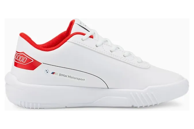Puma BMW M Motorsport Drift Cat Delta V Kinder Motorsportschuhe Weiß/Blau (307120-02)