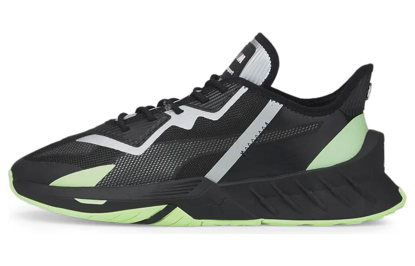 Puma BMW M Motorsport MACO SL Motorsportschuhe Silber/Grün/Schwarz (306995-03)
