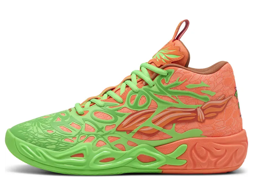 Puma HOOPS x TMNT MB.04 LM “Fluro Green Pes / Puma Green / Bright Aqua / Orange Glow” (311307_01)