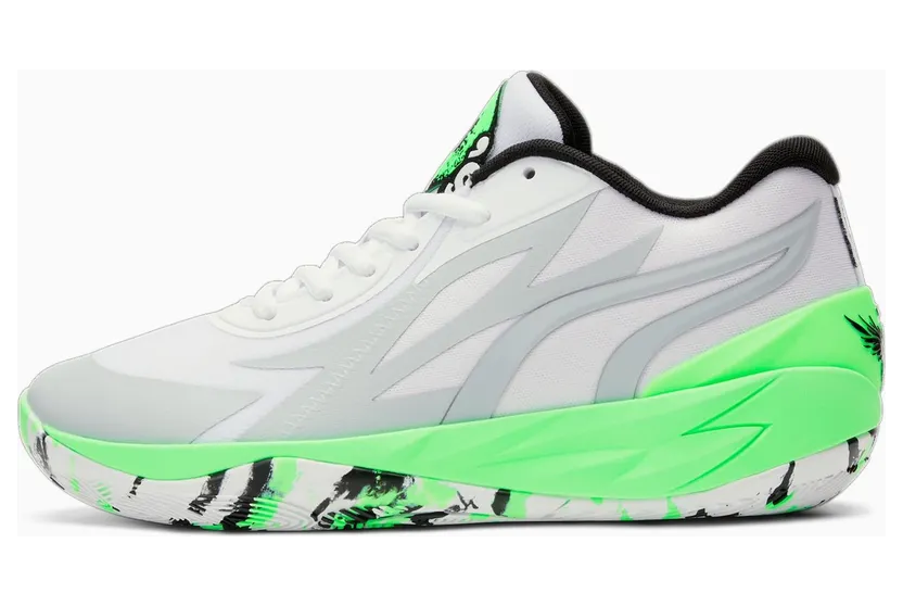 Puma MB.02 Lo LaMel-O Basketball Shoes Green/White (379408-01)