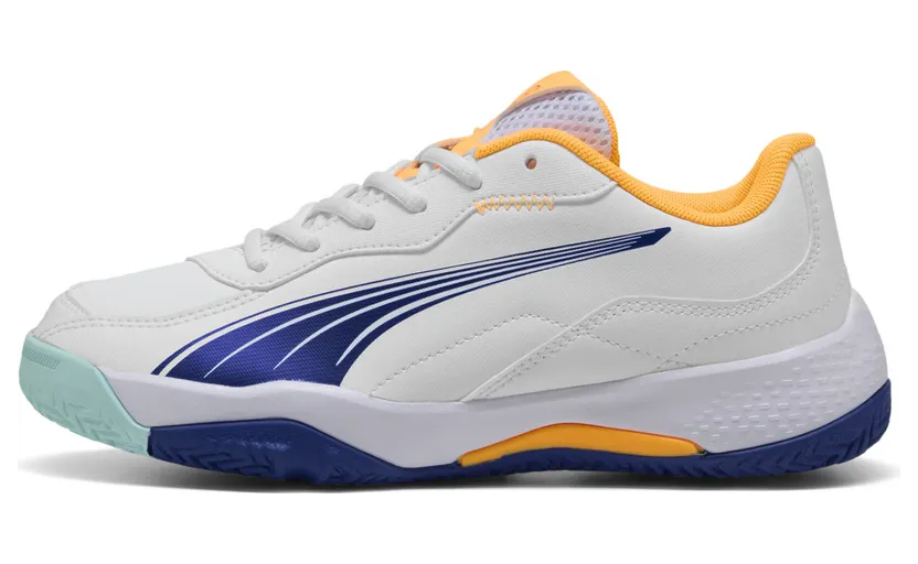 Puma NOVA Smash “Puma White / Vivid Blue / Safe Lake / Heat Fire” (108292_01)