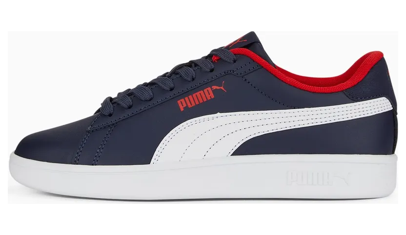 Puma Smash 3.0 Leather Youth White/Blue/Red (392031-04)
