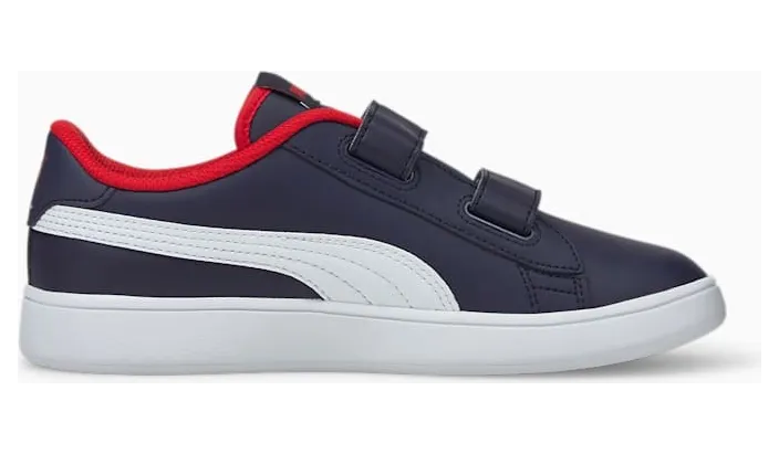 Puma Smash v2 Leder Kinder Weiß (365173-13)