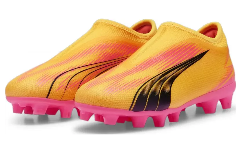 Puma Ultra Match Laceless FG/AG Kids Football Boots, orange (107770)