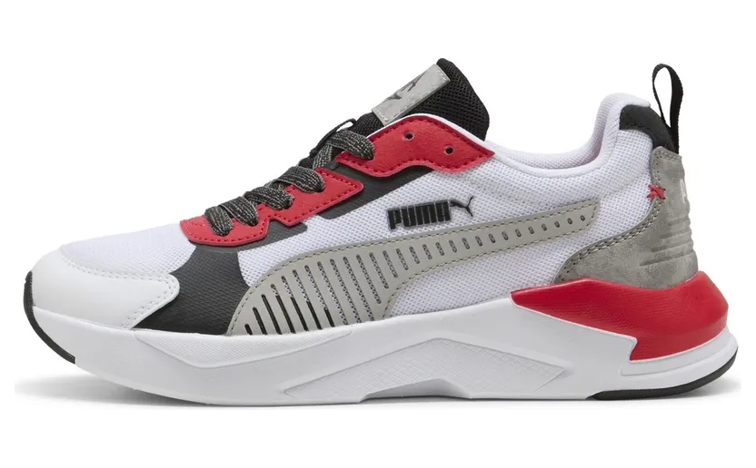 Puma X-Ray 3 MID 90s “Puma White / Gray Echo / For All Time Red” (405023_01)
