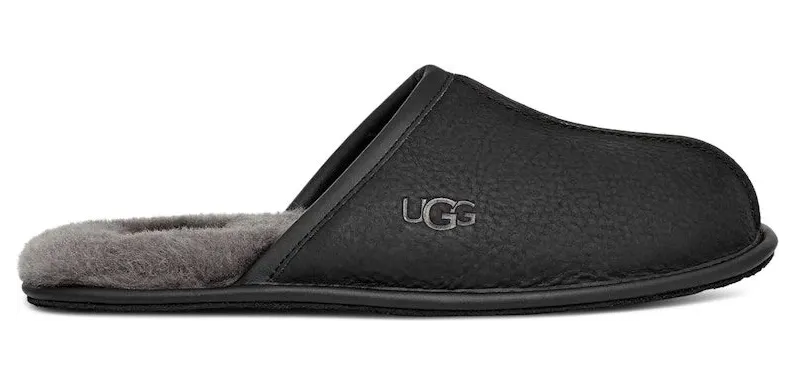 UGG Scuff Leather Slipper Black (1108192-BLK)