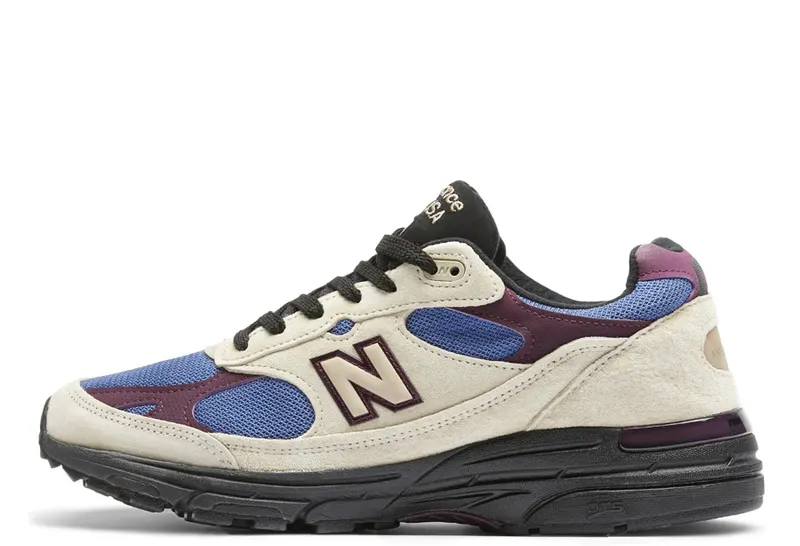New Balance Aimé Leon Dore x 993 – “White / Slate Blue / Maroon” (MR993ALL)
