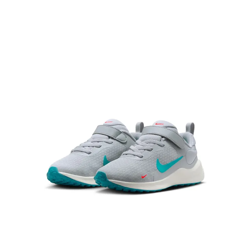Nike Revolution 7 Wolf Grey Bright Crimson Summit White Dusty Cactus (FB7690-008)